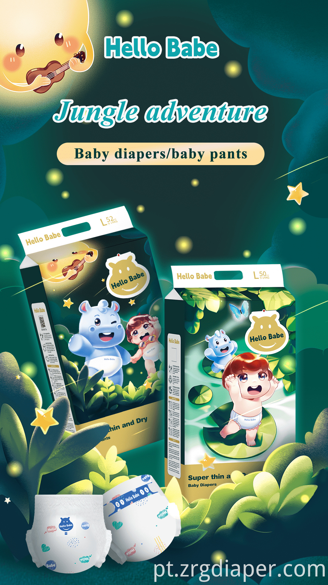 Zhongrou Hippo Pull Up Pants Diapers-1